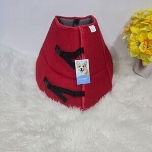 Kuoser dog cone,adjustable dog cone collar red size XL new